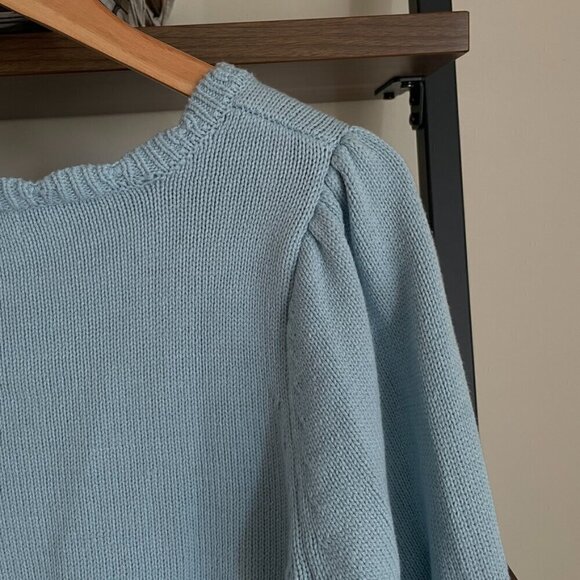 Anthropologie Blue Heart Sweater, Size Medium - Picture 7 of 12